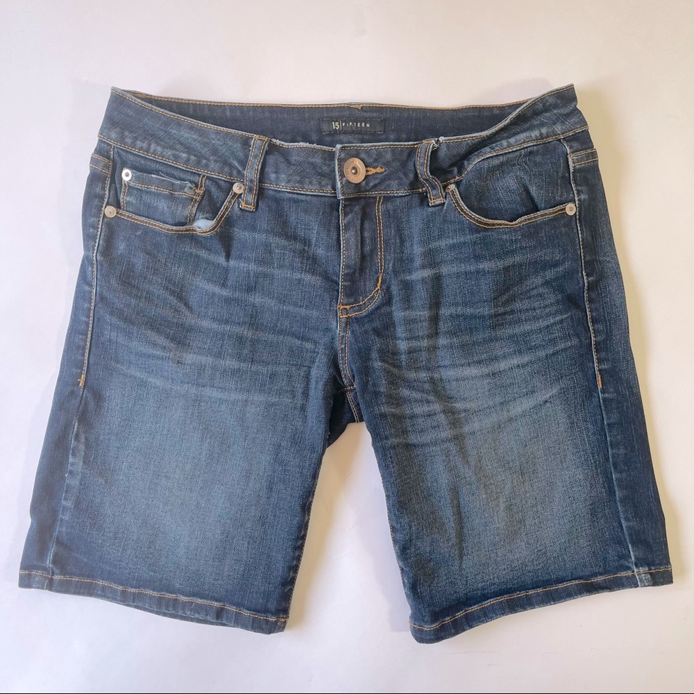 15 fifteen blue biker shorts size 27